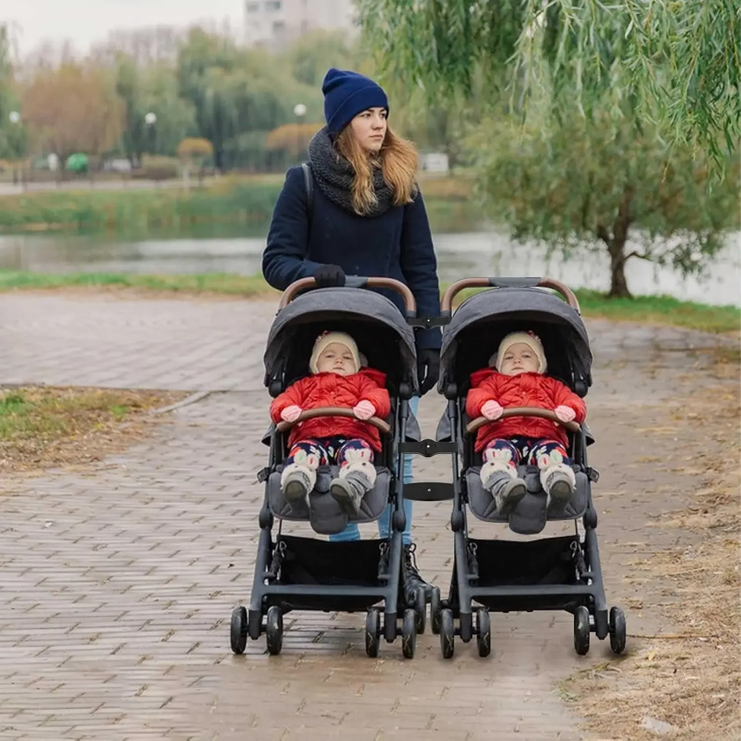 3 Pack Twin Pushchair Connectors Detachable Adjustable Lightweight Adapter Fasteners Universal Stroller Twin Hook Quick Release