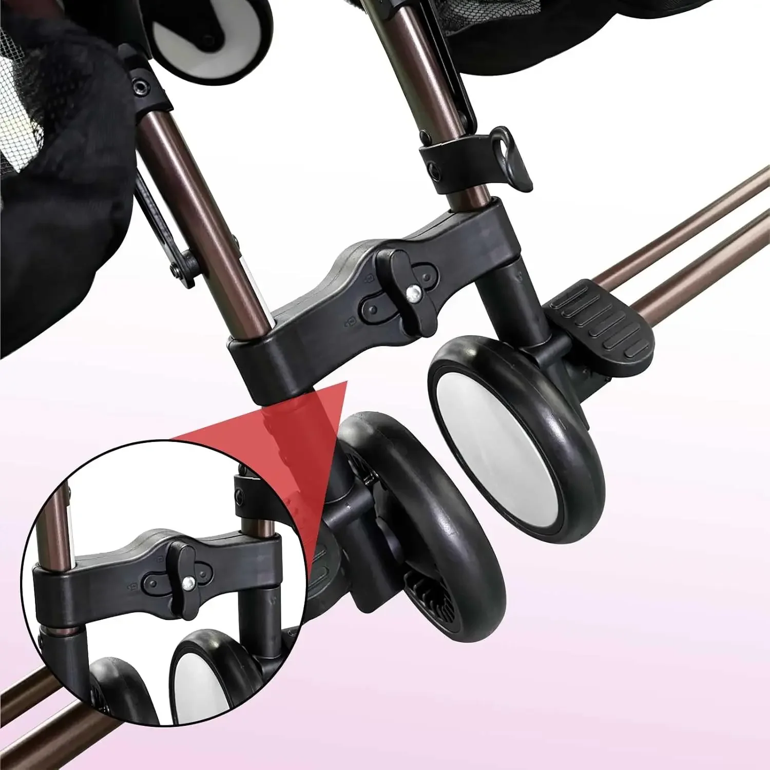 3 Pack Twin Pushchair Connectors Detachable Adjustable Lightweight Adapter Fasteners Universal Stroller Twin Hook Quick Release