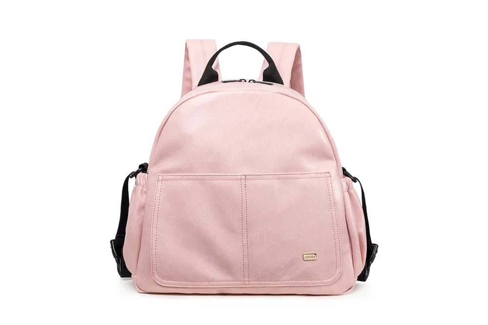 Soboba Large Capacity Solid Diaper Bag with Backpack Straps for Fashionable Mothers – Waterproof Nappy Changing Bag