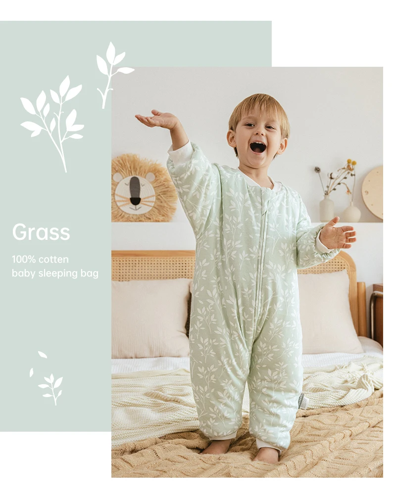 Baby Sleeping Bag Dinosaur Sleep Sack 2.5Tog Winter Warm Kids Play Suits In Room Sleepwear Sleeping Bag For Children 1-4Years