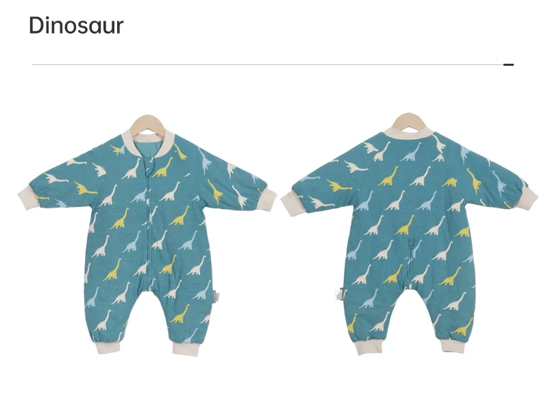 Baby Sleeping Bag Dinosaur Sleep Sack 2.5Tog Winter Warm Kids Play Suits In Room Sleepwear Sleeping Bag For Children 1-4Years
