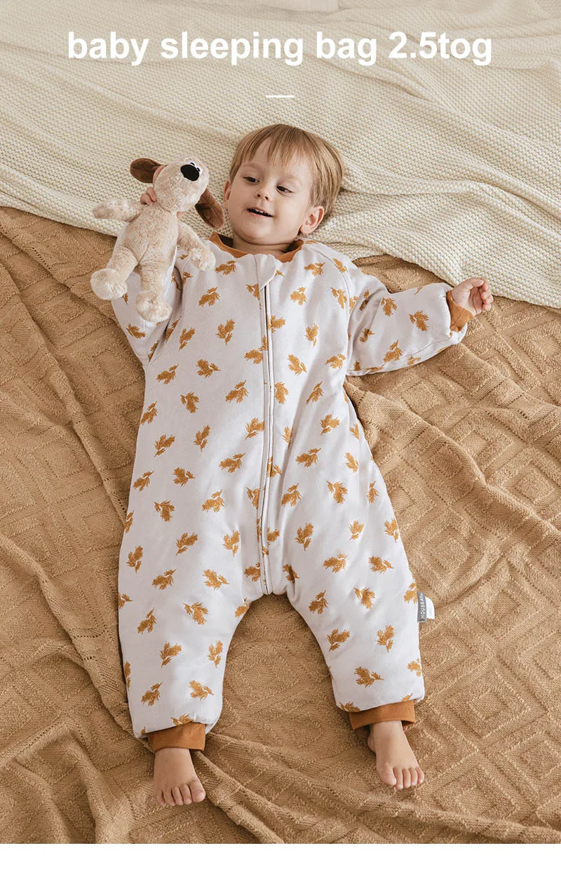 Baby Sleeping Bag Dinosaur Sleep Sack 2.5Tog Winter Warm Kids Play Suits In Room Sleepwear Sleeping Bag For Children 1-4Years