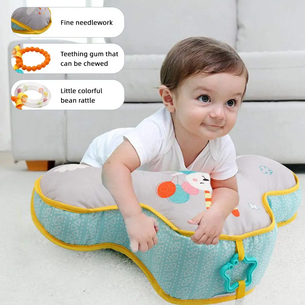 Baby Pillow Tummy Time Toy Lying Pillow High Contrast Baby Sensory Toy Double-Sided Pillows Training Gifts Birthday Head-up