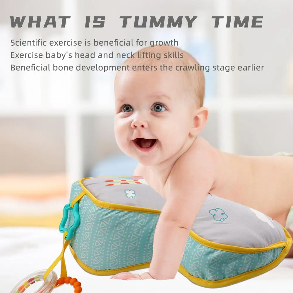 Baby Pillow Tummy Time Toy Lying Pillow High Contrast Baby Sensory Toy Double-Sided Pillows Training Gifts Birthday Head-up