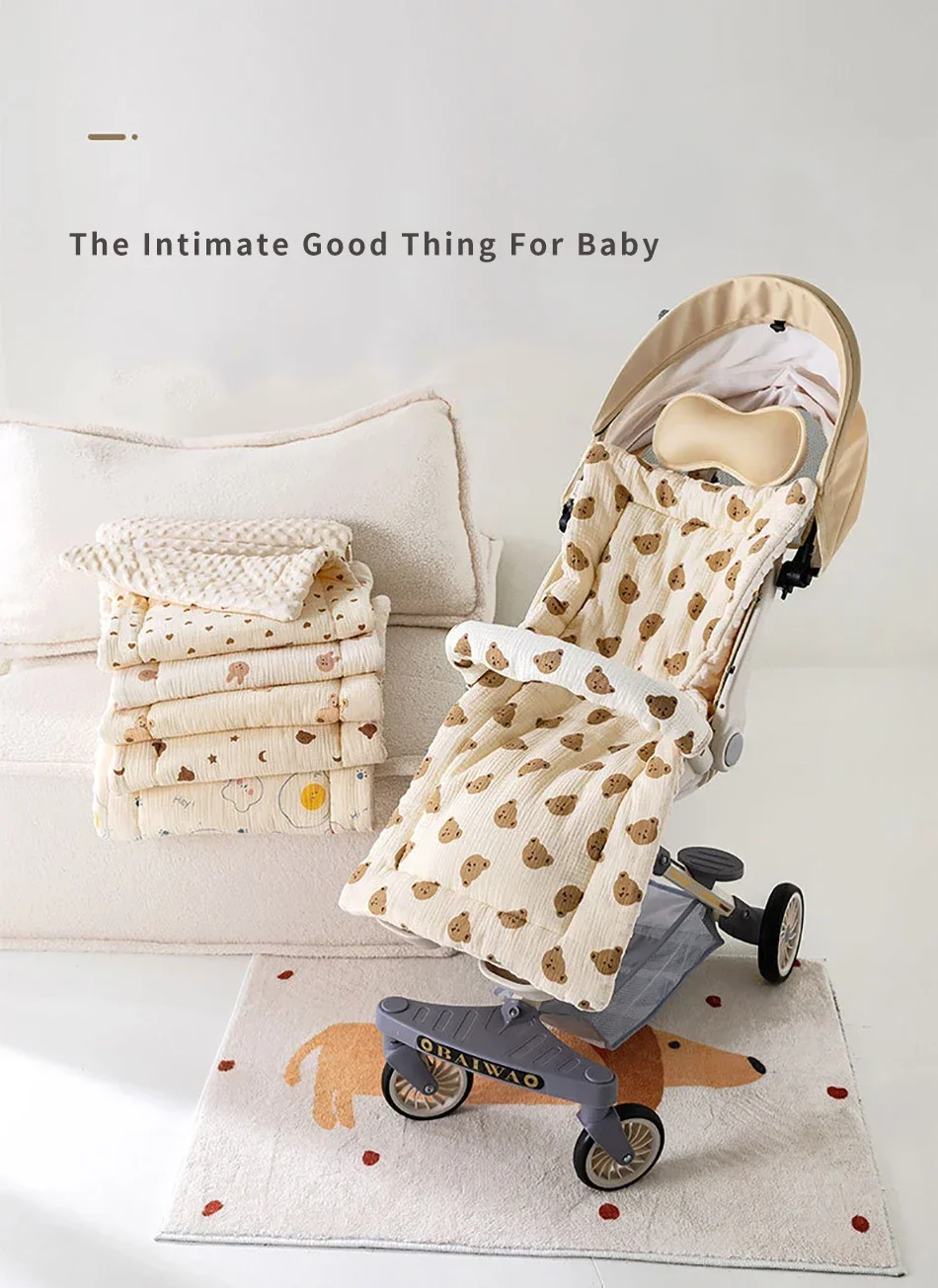 Cartoon Baby Stroller Seat Cushion Soft Cotton Baby Seat Mat Mattress Kids Pushchair Car Mat Pad Stroller Accessories