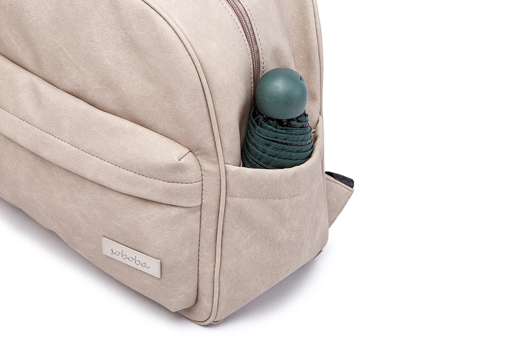 Soboba Solid Fashion Diaper Backpack for Baby Care Waterproof Multi-function Nappy Changing Bag for Mother Stylish Diaper Bags