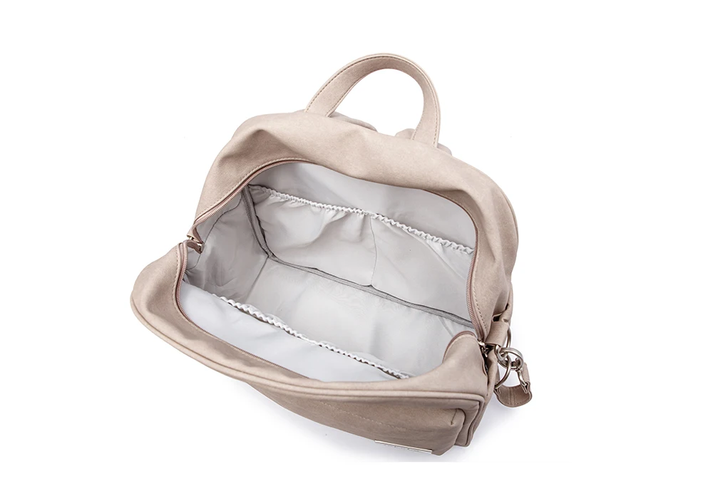 Soboba Solid Fashion Diaper Backpack for Baby Care Waterproof Multi-function Nappy Changing Bag for Mother Stylish Diaper Bags