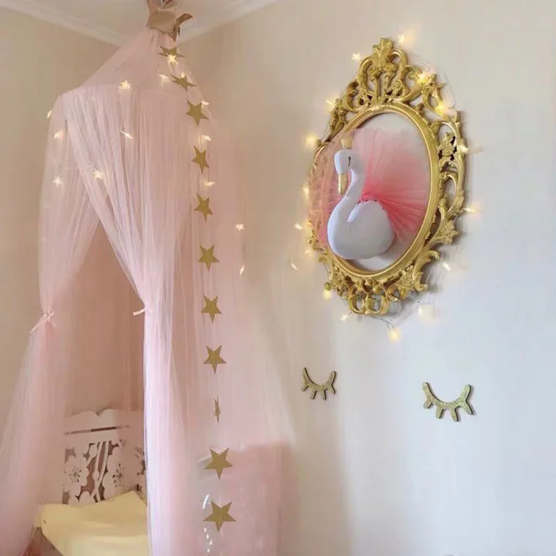 Golden Crown Swan Doll Art Wall Hanging Baby Girl Room Decor Birthday Photography Props Swan Animal Fill Doll Decoration Gift