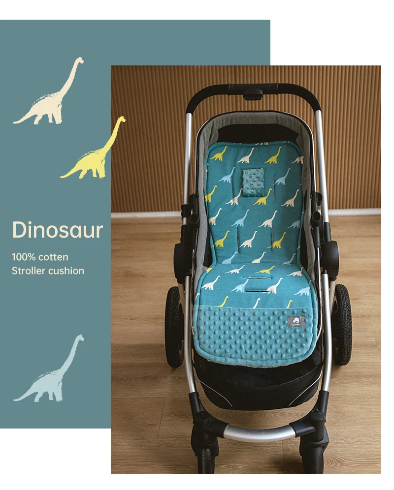Stroller Cushion Universal Breathable Kids Pushchair Car Trolley Seat Mattress Soft Diaper Pad Cotton Baby Stroller Accessories