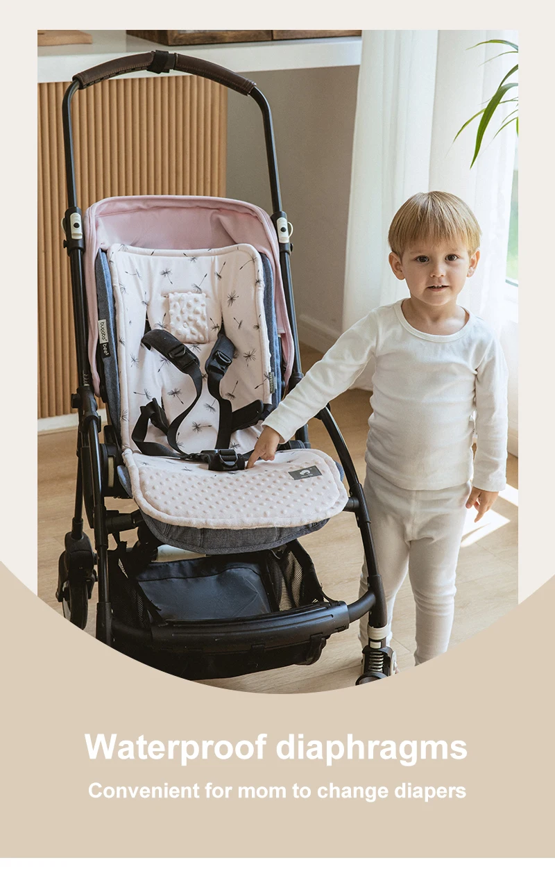 Stroller Cushion Universal Breathable Kids Pushchair Car Trolley Seat Mattress Soft Diaper Pad Cotton Baby Stroller Accessories