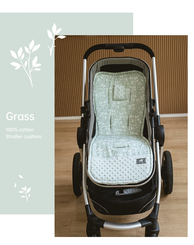 Stroller Cushion Universal Breathable Kids Pushchair Car Trolley Seat Mattress Soft Diaper Pad Cotton Baby Stroller Accessories