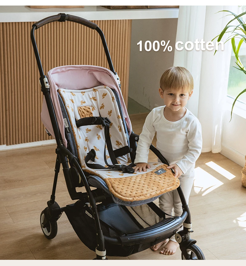 Stroller Cushion Universal Breathable Kids Pushchair Car Trolley Seat Mattress Soft Diaper Pad Cotton Baby Stroller Accessories