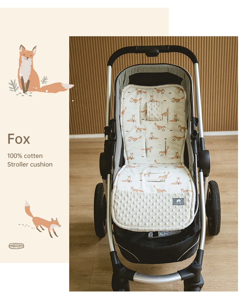 Stroller Cushion Universal Breathable Kids Pushchair Car Trolley Seat Mattress Soft Diaper Pad Cotton Baby Stroller Accessories