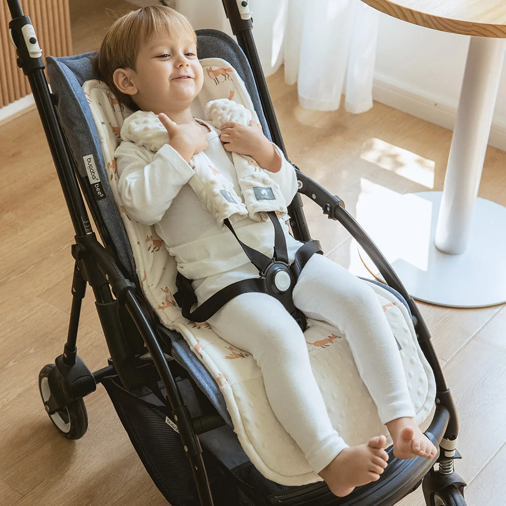 Stroller Cushion Universal Breathable Kids Pushchair Car Trolley Seat Mattress Soft Diaper Pad Cotton Baby Stroller Accessories