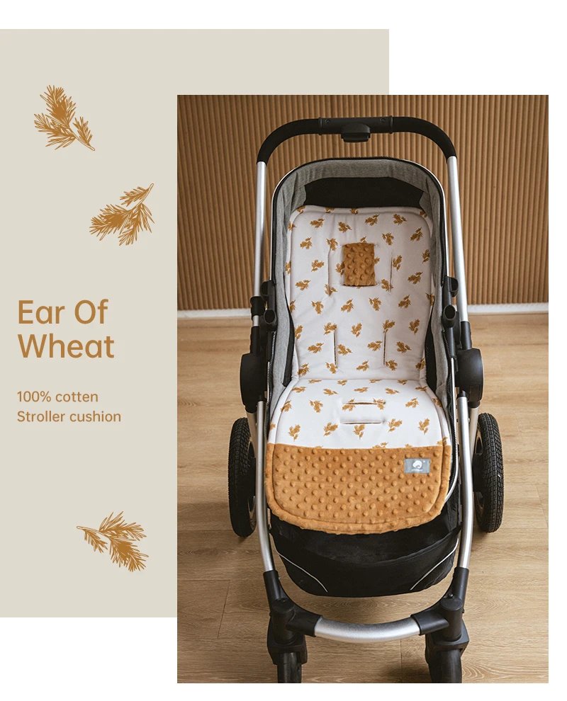 Stroller Cushion Universal Breathable Kids Pushchair Car Trolley Seat Mattress Soft Diaper Pad Cotton Baby Stroller Accessories