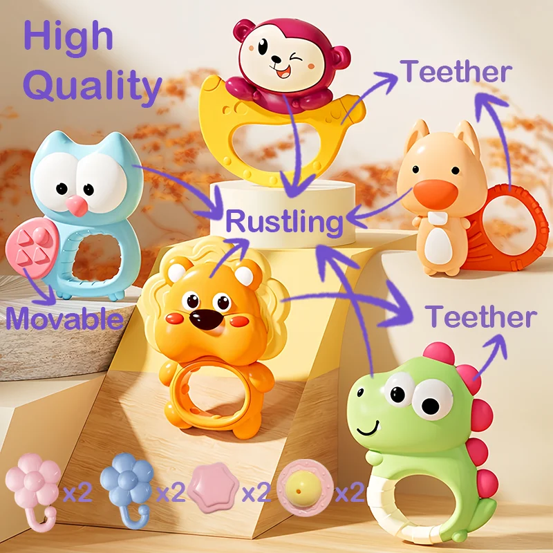 360° Musical Baby Crib Mobile Rotating Night Light Bed Bell Toy Four Speed Timming Hanging Infant Newborn Rattle Bedside Gift