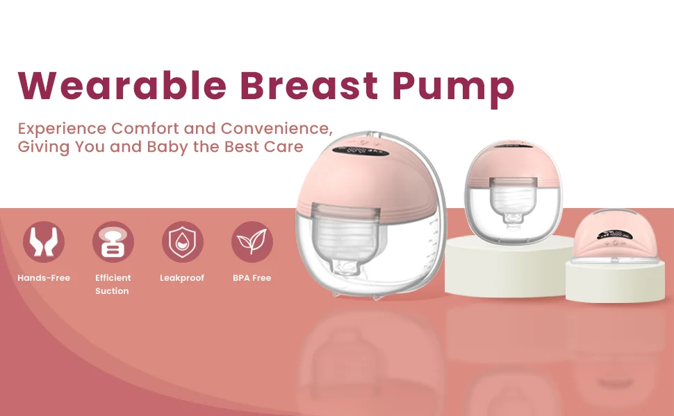 BornBL S21 Electric Breast Pump, Wearable Hands-Free Breastfeeding Pump with 12 Suction 3 Mode, Portable Baby Milk Extractor