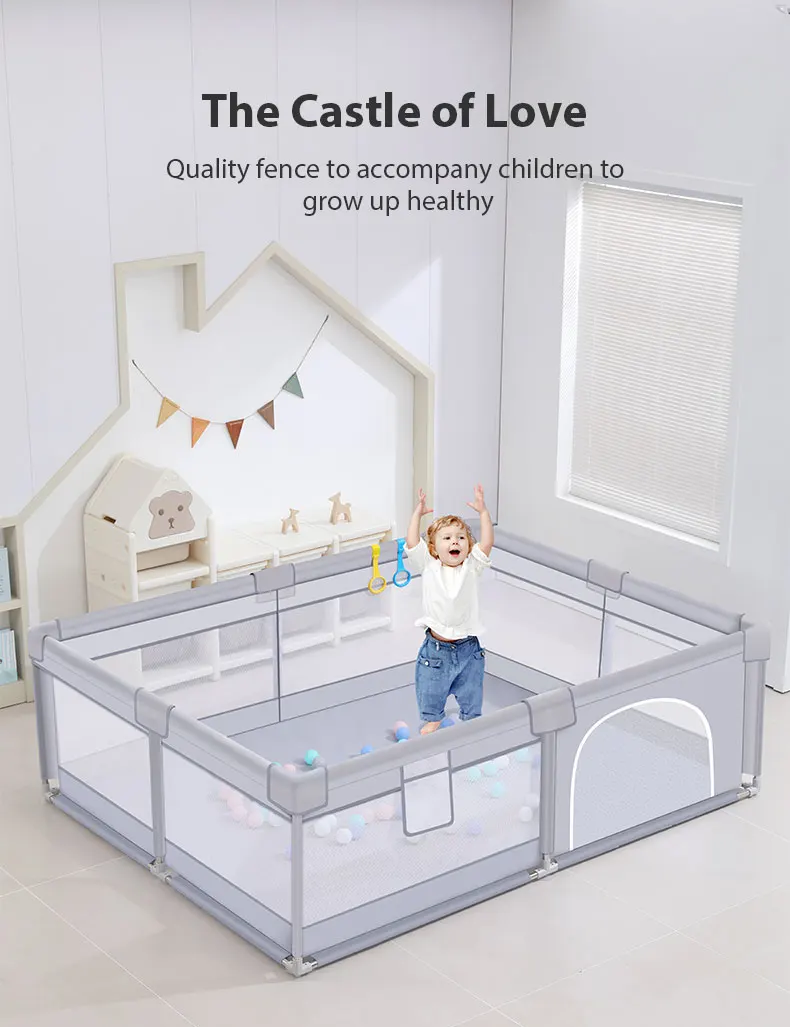Large Baby Playpen for Children with Foam Protector Baby Playground for 0~6 Years Old Kids Ball Pit Playpen Indoor Baby Safety F