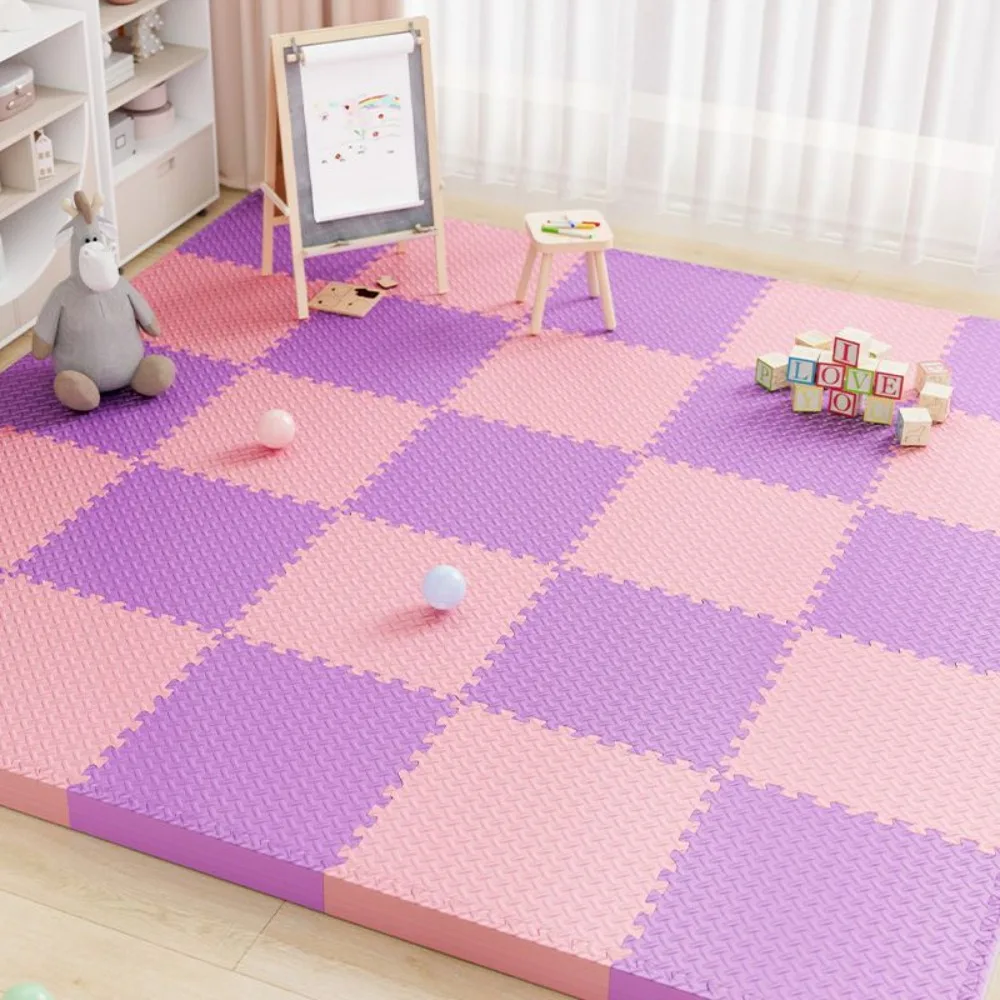 8-Piece Pack 2.5cm Thickened Baby Play Mat Non-slip Fall-proof Reusable Children's Rug Helps Train Kids Independent Thinking