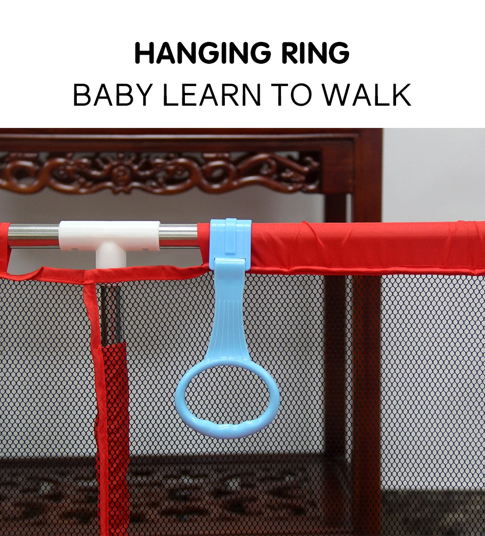 IMBABY 4pcs/lot Pull Ring For Playpen Baby Crib Hooks General Use Hooks Bed Rings Hooks Hanging Ring Help Baby Stand Accessories
