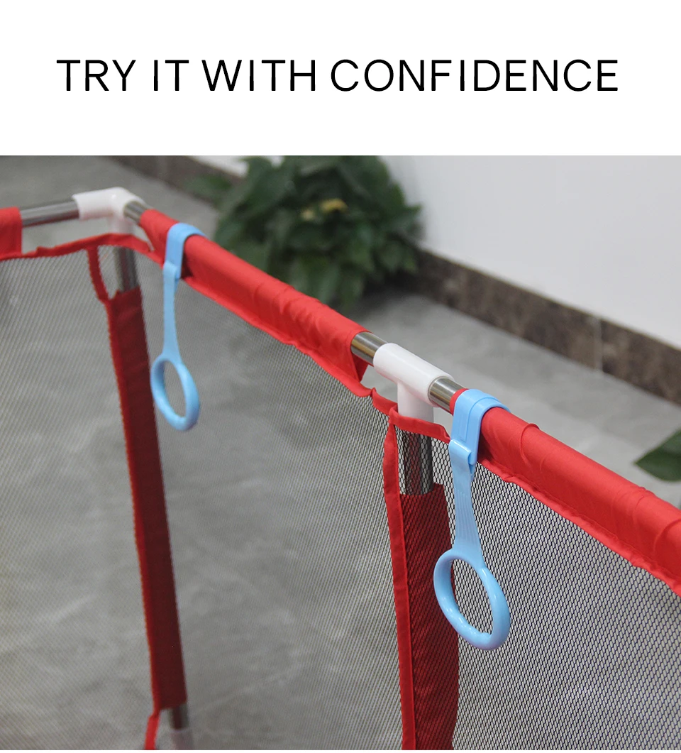 IMBABY 4pcs/lot Pull Ring For Playpen Baby Crib Hooks General Use Hooks Bed Rings Hooks Hanging Ring Help Baby Stand Accessories