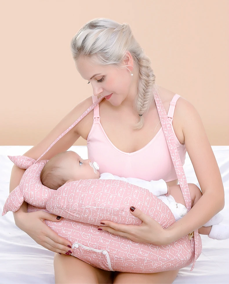 2020 Multifunction Nursing Pillow Halter With Shoulder Strap Baby Pillow Newborn Cartoon Baby Shaping Pillow Soft Feeding Pillow