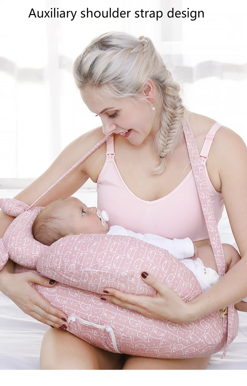 2020 Multifunction Nursing Pillow Halter With Shoulder Strap Baby Pillow Newborn Cartoon Baby Shaping Pillow Soft Feeding Pillow