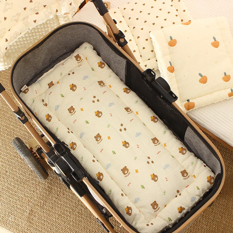 Crib Mattress Toddler Bed Mattresses Thick Baby Cradle Mattress Pad Washable Bed Crib Cotton Pad Double Sides Stroller Cushion
