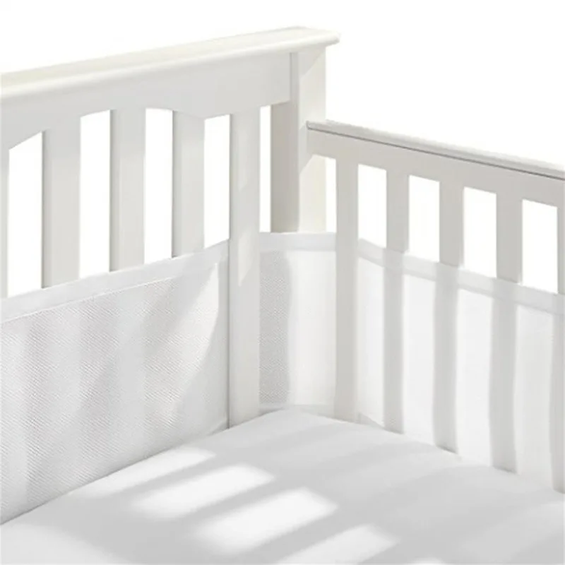 Baby Breathable Mesh Crib Liner Crib Girth Comfortable For 4 Panel Crib Bed Fashion Portable Circumference