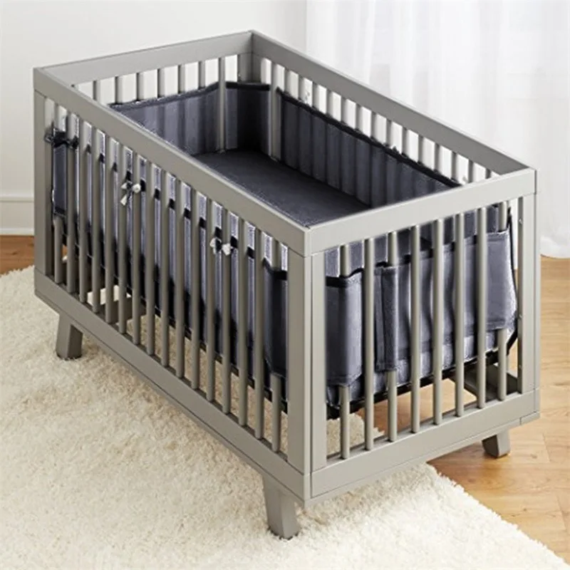 Baby Breathable Mesh Crib Liner Crib Girth Comfortable For 4 Panel Crib Bed Fashion Portable Circumference