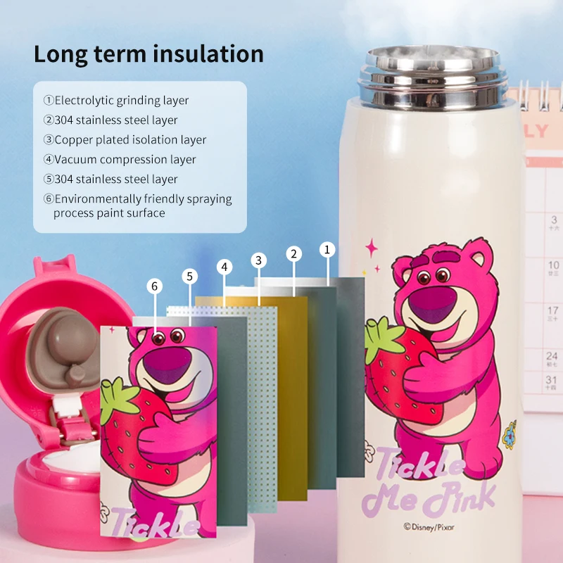Disney Children's Insulated Water Bottle School-Ready Spider-Man Water Flask Unisex Primary School Pupils' Direct-Drink Cup
