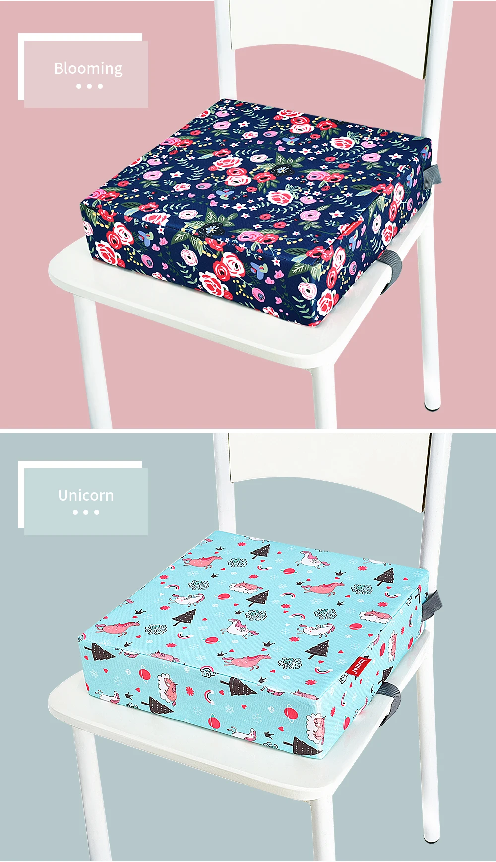 Children Kids Increased Booster Seat Cushion Pad Pillow Baby Dining High Chair Seat Cushions Adjustable Removable Baby Safety