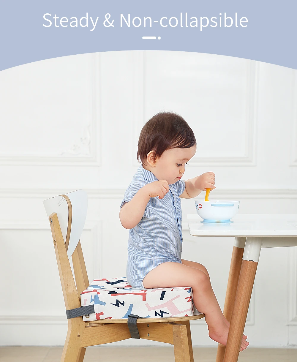 Children Kids Increased Booster Seat Cushion Pad Pillow Baby Dining High Chair Seat Cushions Adjustable Removable Baby Safety