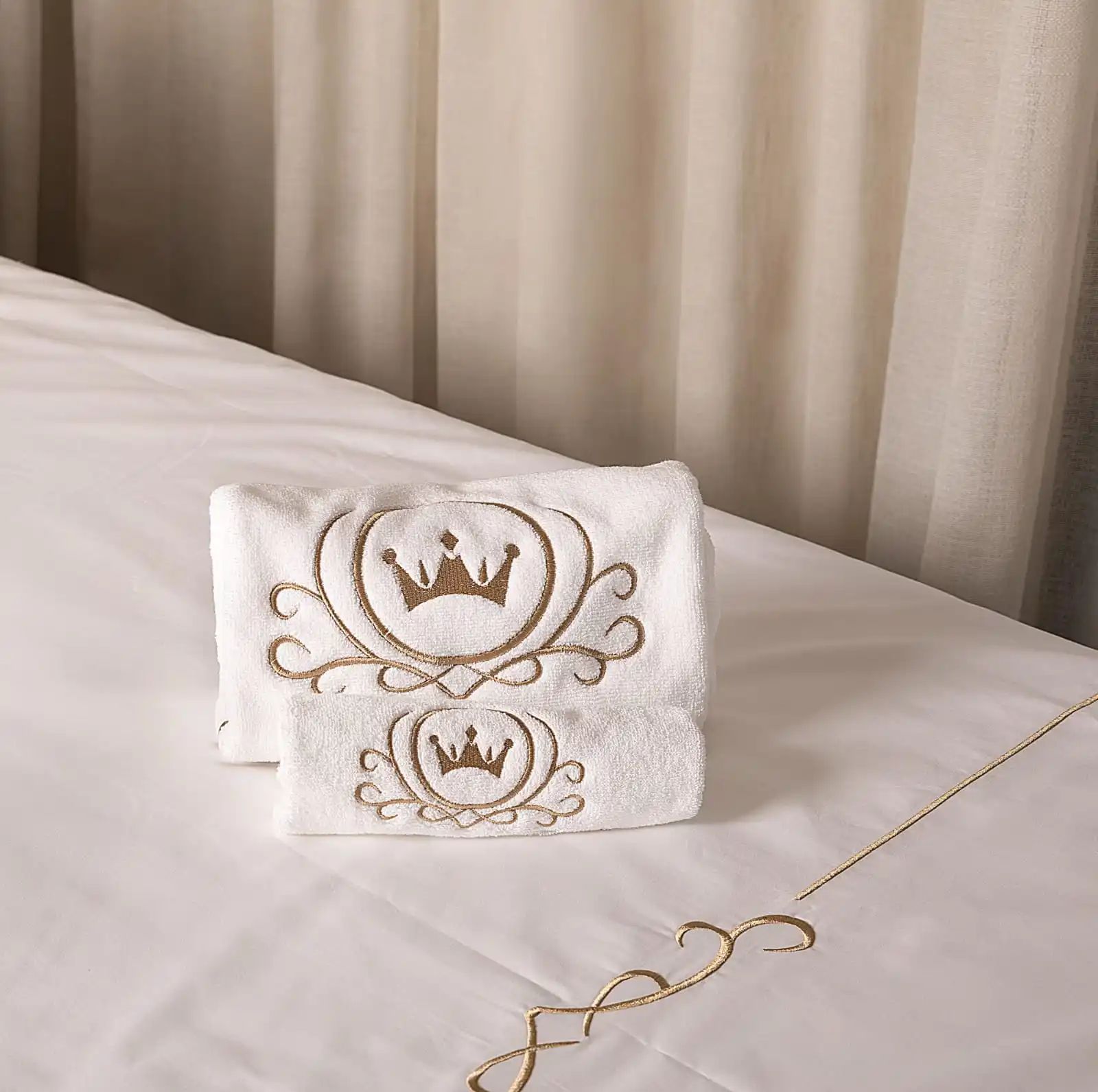 Mail's Home 2025 Towels Natural Cotton White Bedding Coverlet Set with Embroidery Pillowcase+Covers+Bed Sheet