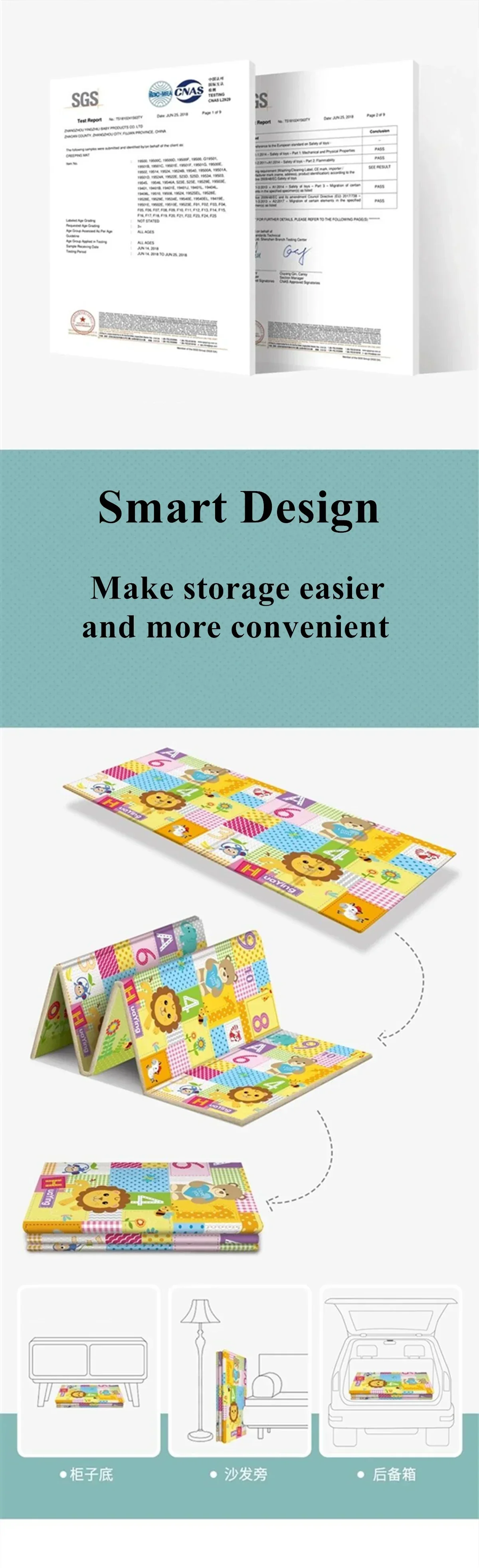 Non-Toxic Foldable Baby Play Mat Educational Children's Carpet in The Nursery Climbing Pad Kids Rug Activitys Games Toys 180*100