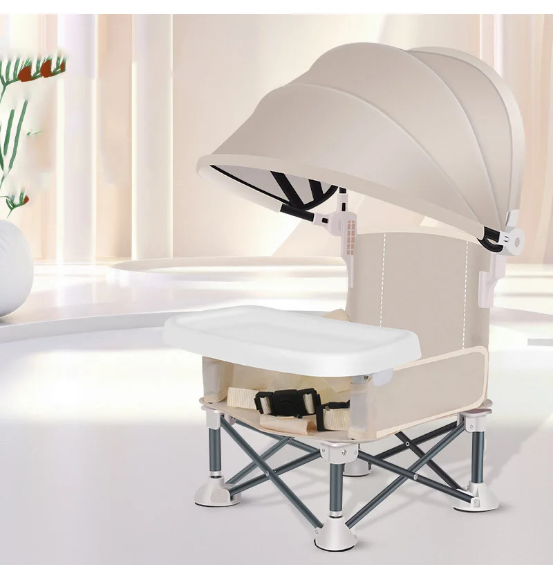 Foldable Baby Dining Chair Portable kids Dining Table Small Chair Children Outdoor Beach saet Aluminum Alloy Furniture Supplies