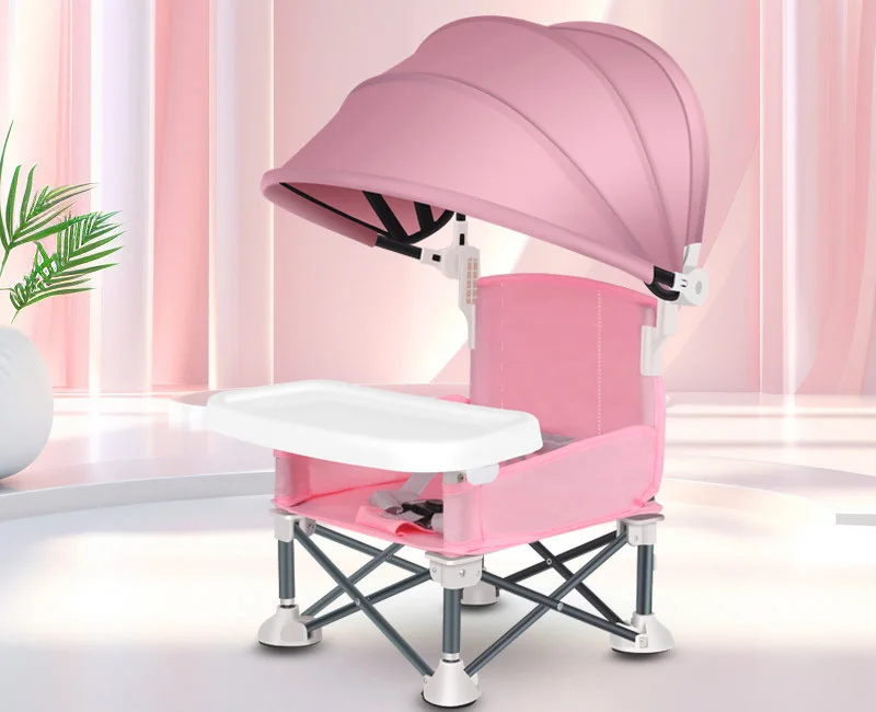 Foldable Baby Dining Chair Portable kids Dining Table Small Chair Children Outdoor Beach saet Aluminum Alloy Furniture Supplies