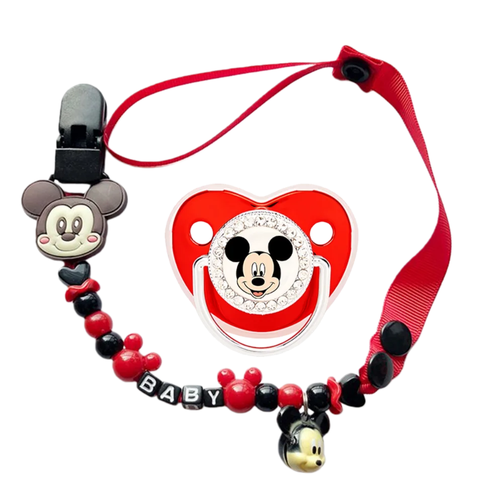 Baby feeding pacifier & with chain clip suitable for baby weaning Personalized customized chain clip Baby prince/princess