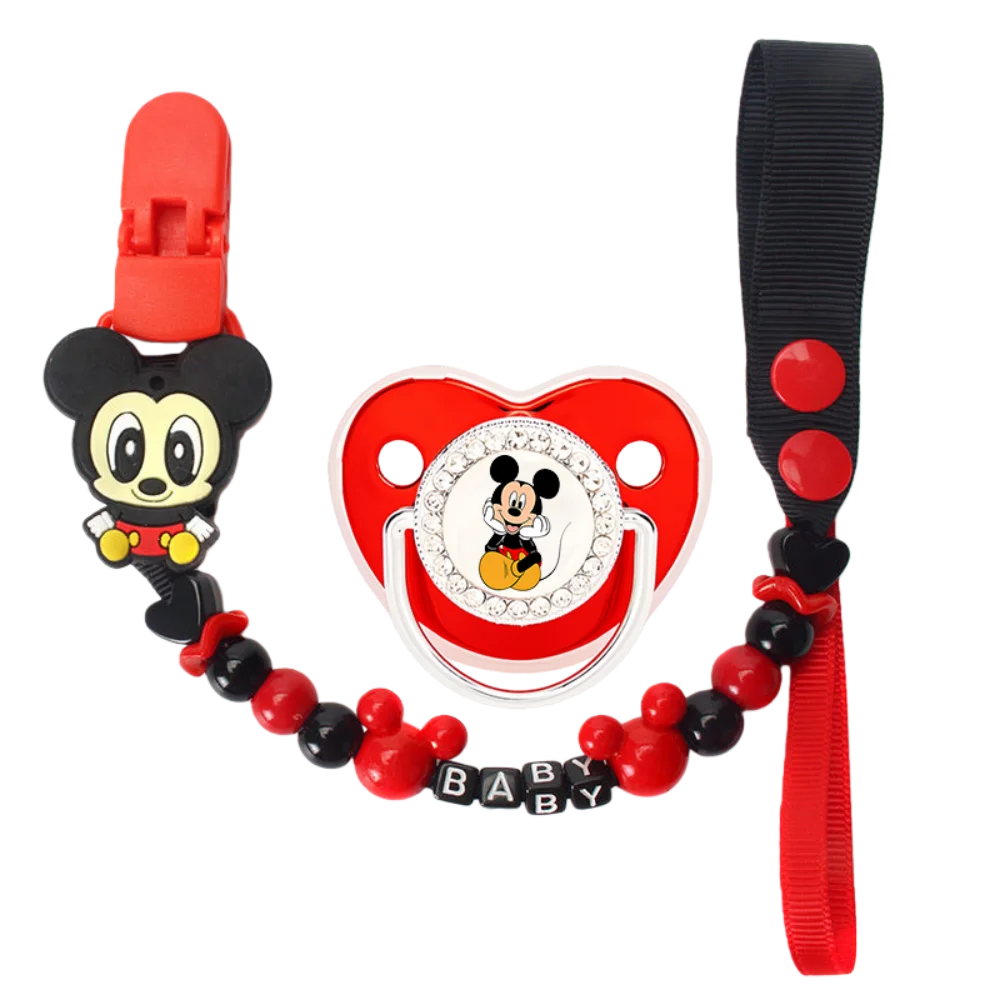 Baby feeding pacifier & with chain clip suitable for baby weaning Personalized customized chain clip Baby prince/princess