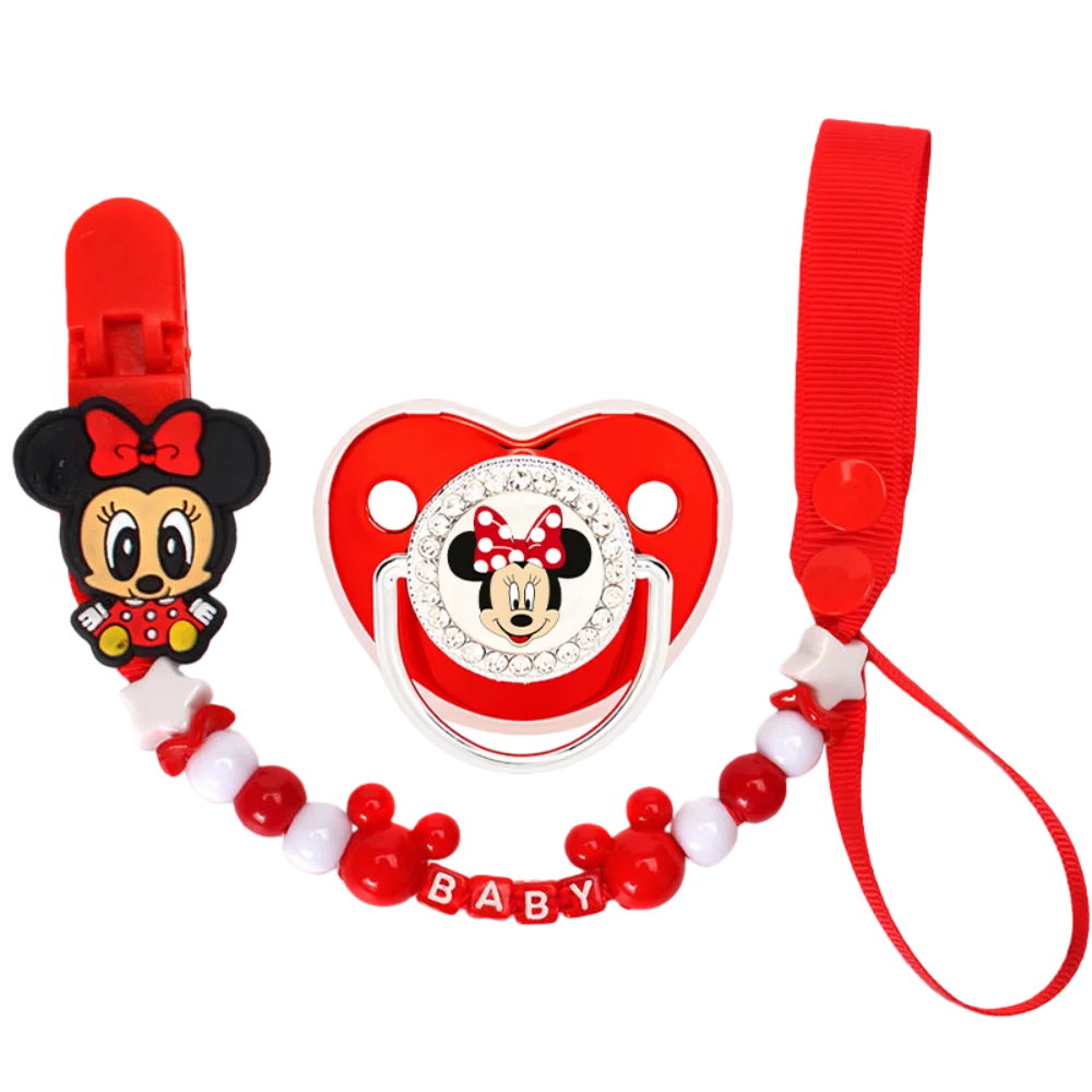 Baby feeding pacifier & with chain clip suitable for baby weaning Personalized customized chain clip Baby prince/princess