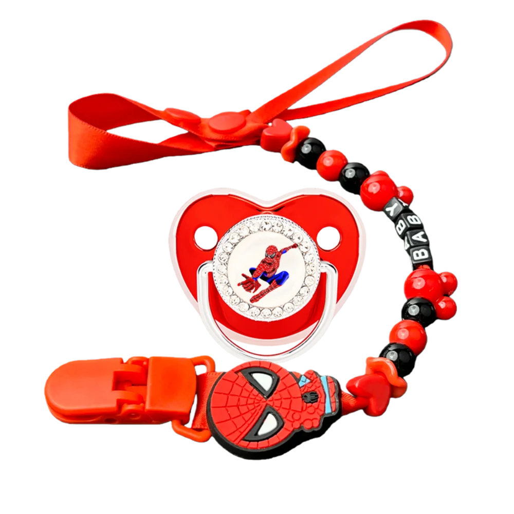 Baby feeding pacifier & with chain clip suitable for baby weaning Personalized customized chain clip Baby prince/princess