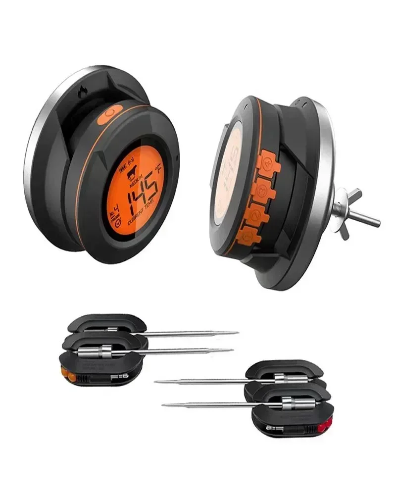 2025 Upgrade Outdoor Digital Wireless Bluetooth Dome Cooking Food Meat Thermometer for BBQ Charcoal Grill and Oven Smoker