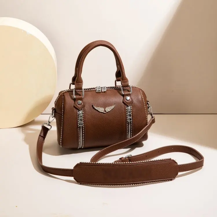Vintage Classic Leather Diaper Bag For Women Elegant Solid Color Commuter Purse Best Superstar Show Unique Casual Design