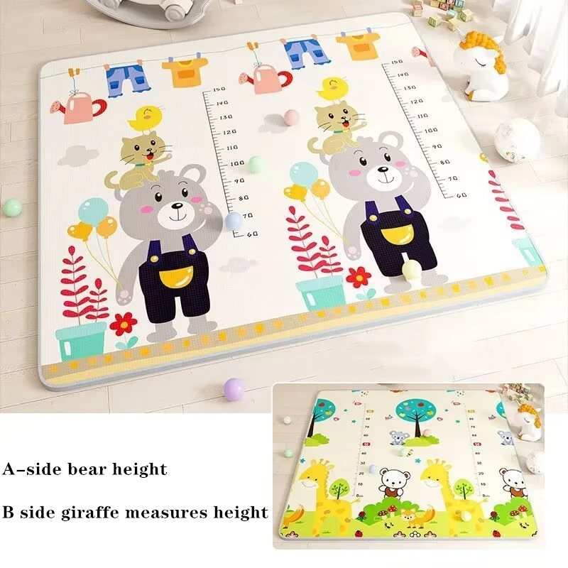 Folding Mat Carpet Rug Playmat Crawling Play Mats 200x180/180x150/180x120cm Play Mat for Children's Thick Safety Mat Friendly