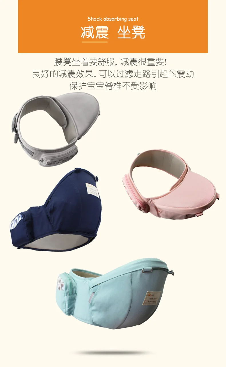 0-36M Ergonomic Baby Carrier Infant Kid Baby Hipseat Sling Save Effort Kangaroo Baby Wrap Carrier for Baby Travel