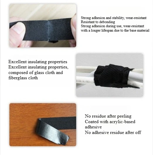 15M 9/15/19/25/32MM Heat-resistant Adhesive Cloth Fabric Tape For Automotive Cable Tape Harness Wiring Loom Electrical Heat Tape