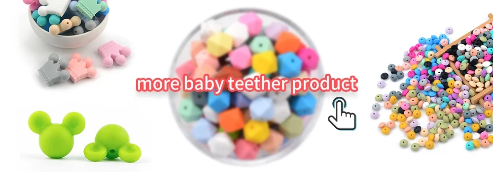 LOFCA 12mm 100pcs Silicone Letter Beads Alphabet Teething Beads Teether English Letters Food Grade Baby Nursing for Teething