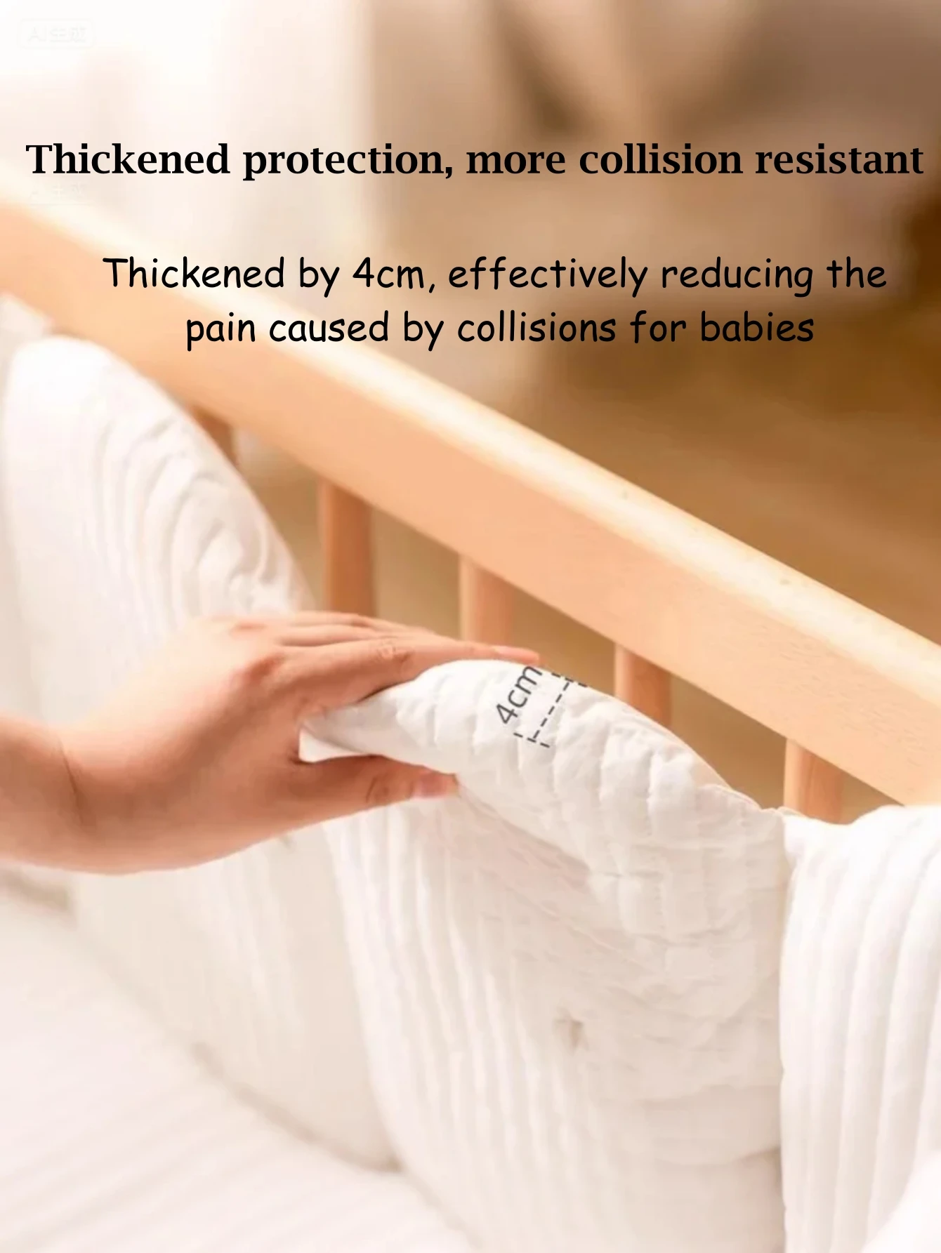 Multi-size Baby Crib Guard Rail Soft Padding,Infant Crib Bumper Liner Cartoon Print Cushioned Bed Fence Baby Bed Bumper