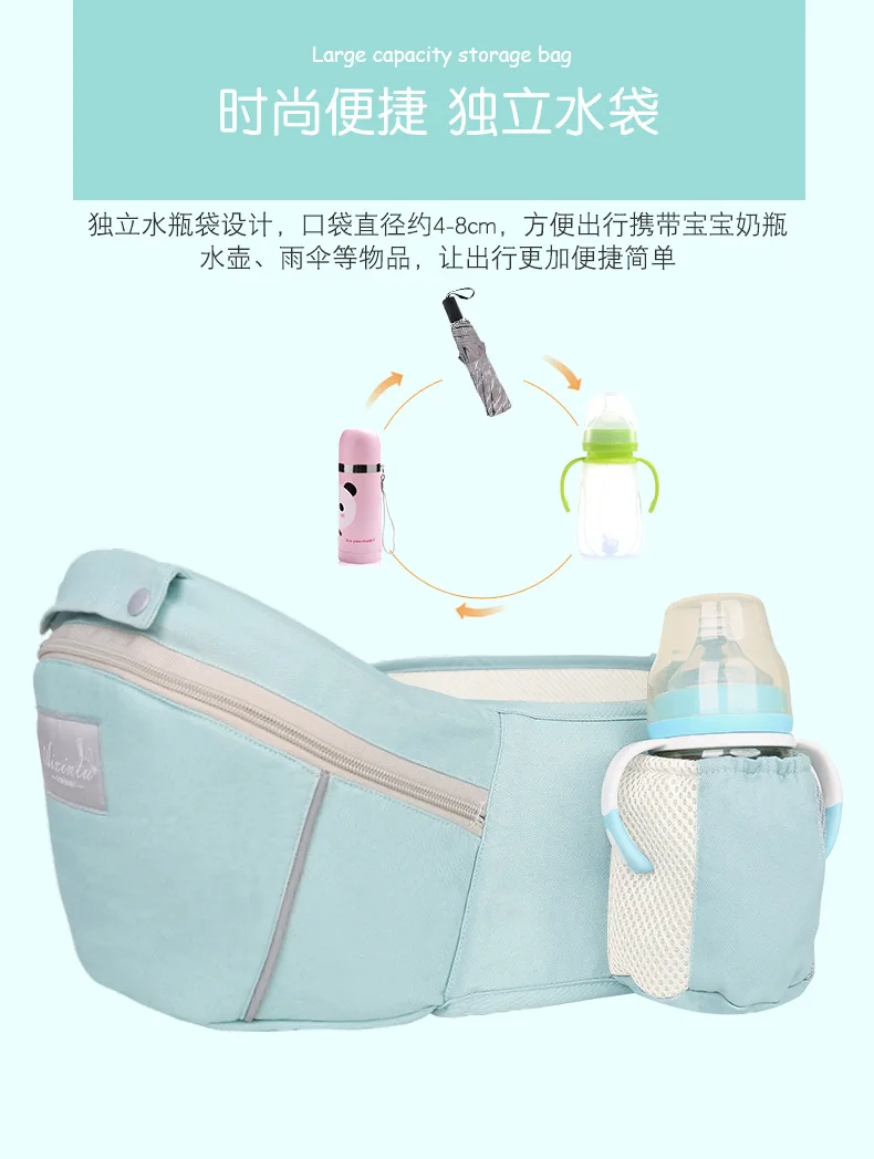 Ergonomic Baby Carrier Infant Baby Hipseat Carrier Front Facing Ergonomic Kangaroo Baby Wrap Sling for Baby Travel