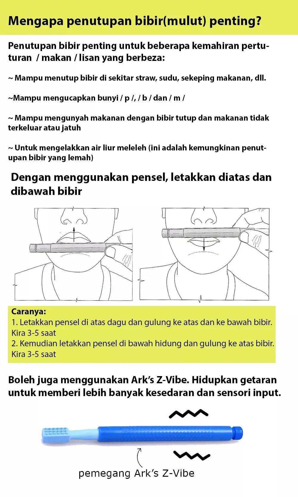 ARK Z Vibe Vibratory Oral Motor Tool Build Oral Tone Jaw Strength Improve Speech Delay And Feeding Therapy